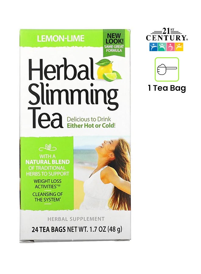 القرن الحادي والعشرون أكياس شاي التخسيس بالليمون والليمون - 24 قطعة، 1.7 أونصة (48 جم) - Image 1